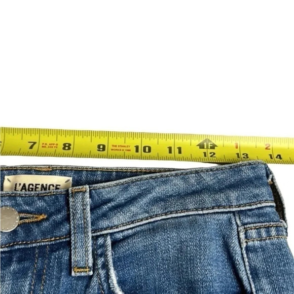 L AGENCE EL MATADOR women jeans size 25 French slim high rise,Cropped fray - Picture 14 of 16
